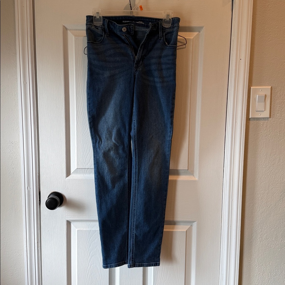 Old Navy High-Rise Wow Straight Jeans - Dark Blue